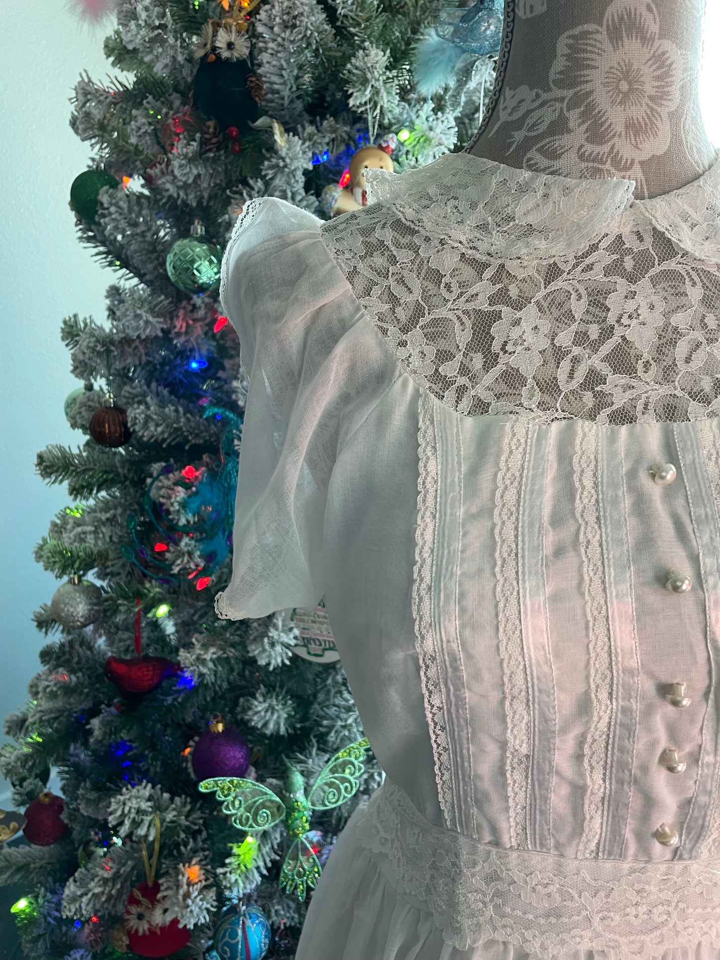 Handmade white prairie dress